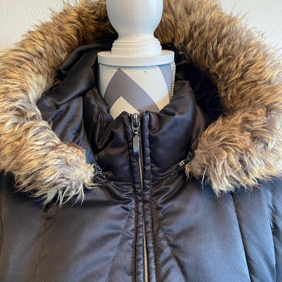 A.N.A~ Women’s Hooded Warm Quilted Down/ Puffer Winter Jacket Detachable Hood XL - Picture 2 of 11